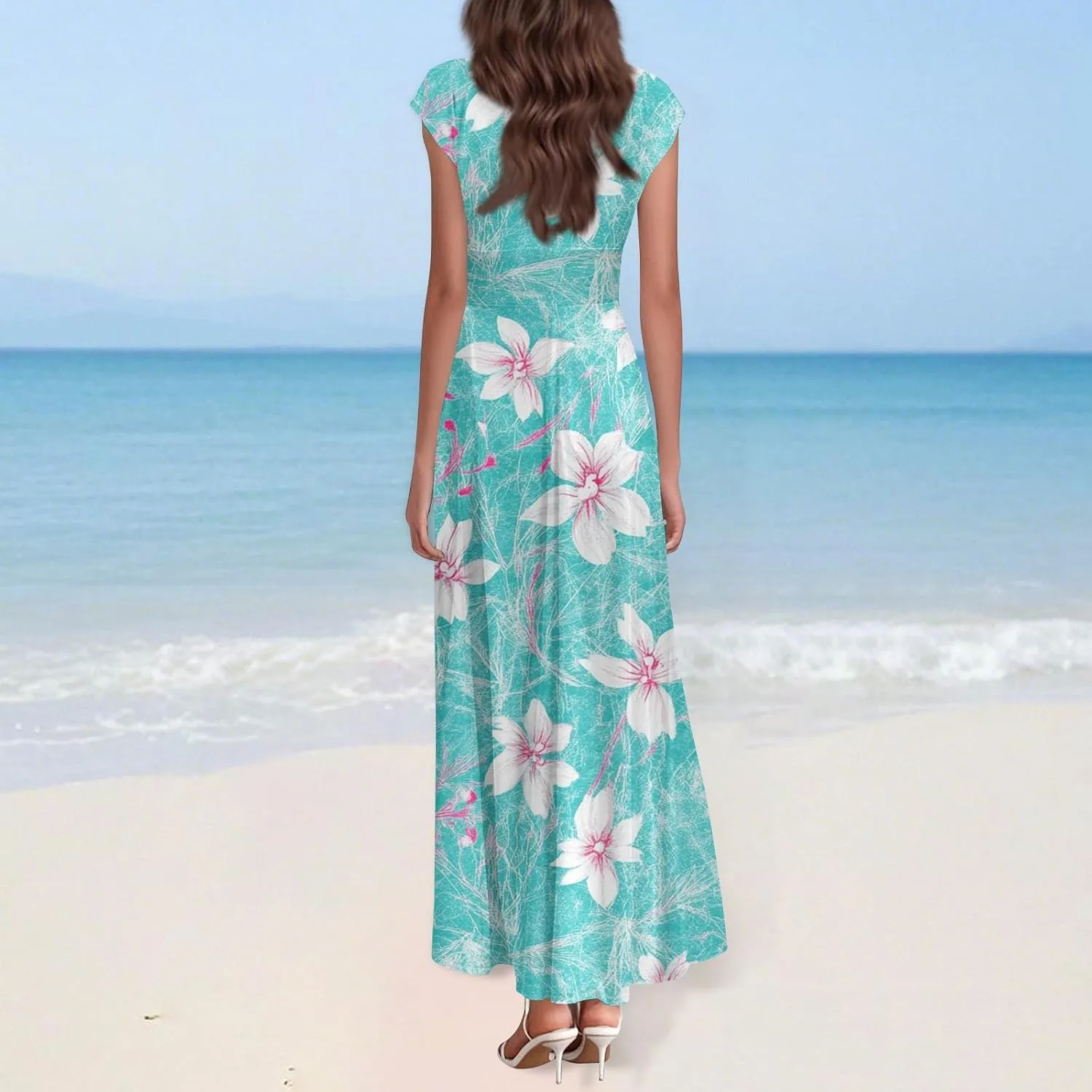 A-Line Sleeveless Dress Womens Pub Summer Comfort for Women Loose Print