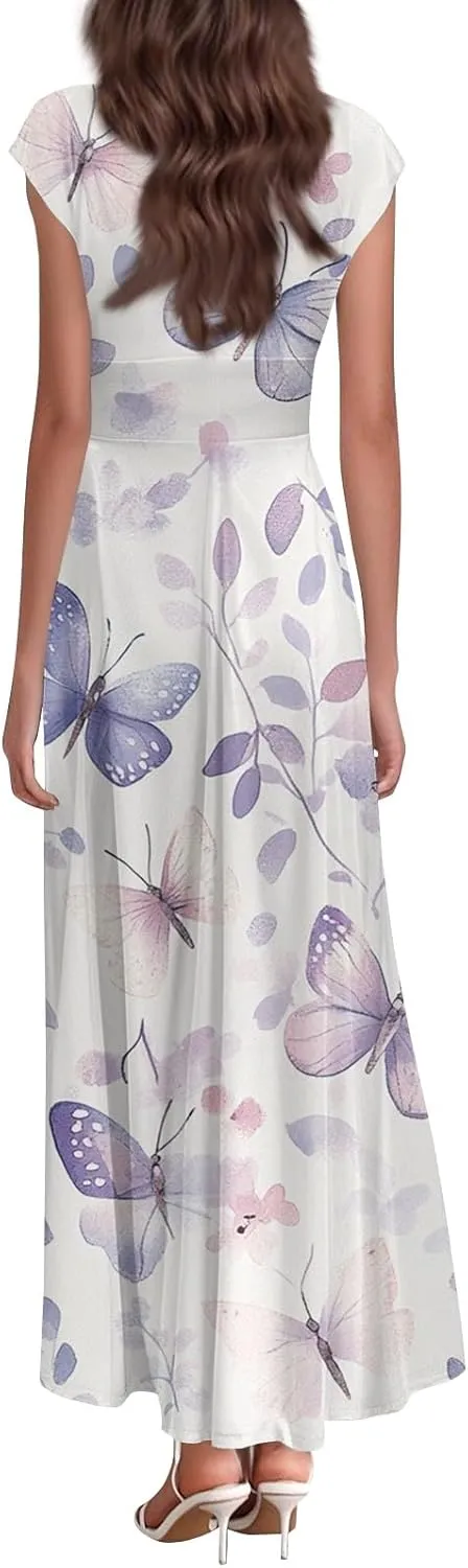 A-Line Sleeveless Dress Womens Pub Summer Comfort for Women Loose Print
