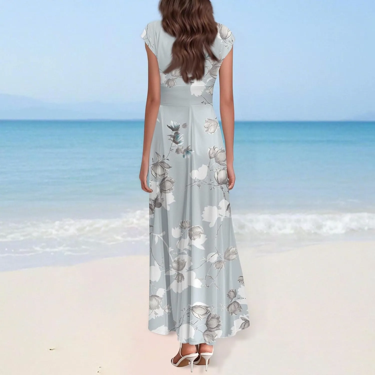 A-Line Sleeveless Dress Womens Pub Summer Comfort for Women Loose Print