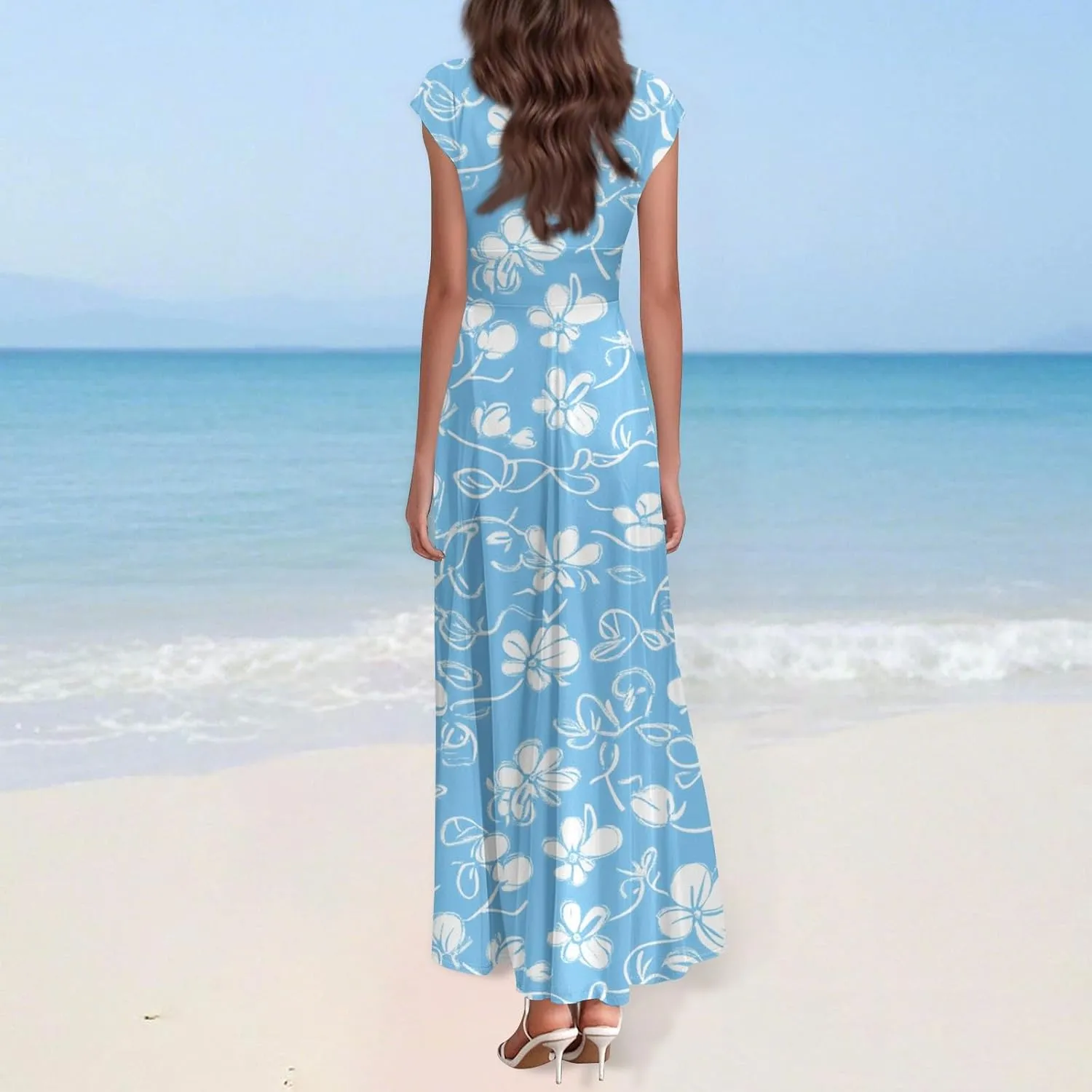 A-Line Sleeveless Dress Womens Pub Summer Comfort for Women Loose Print