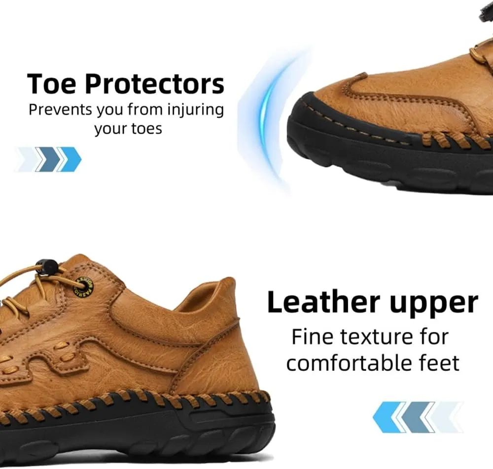 Asifn Mens Casual Shoes Leather Walking Driving Business Work Office Oxford Flats Handmade Fashion Comfortable Breathable Loafers