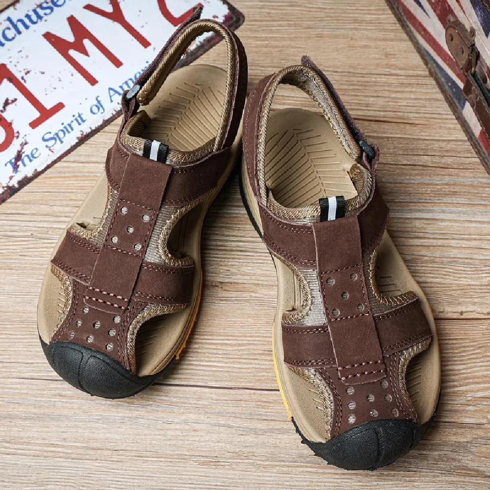Asifn Mens Hiking Sandals Summer Outdoor Beach Shoes Lightweight Closed Toe Water Shoes Non-slip Water Sports
