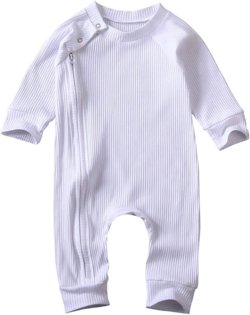 Baby Girl Boy Romper Bodysuit Solid Plain One Piece Jumpsuits Sleeveless One Piece Baby Clothes Outfits Summer