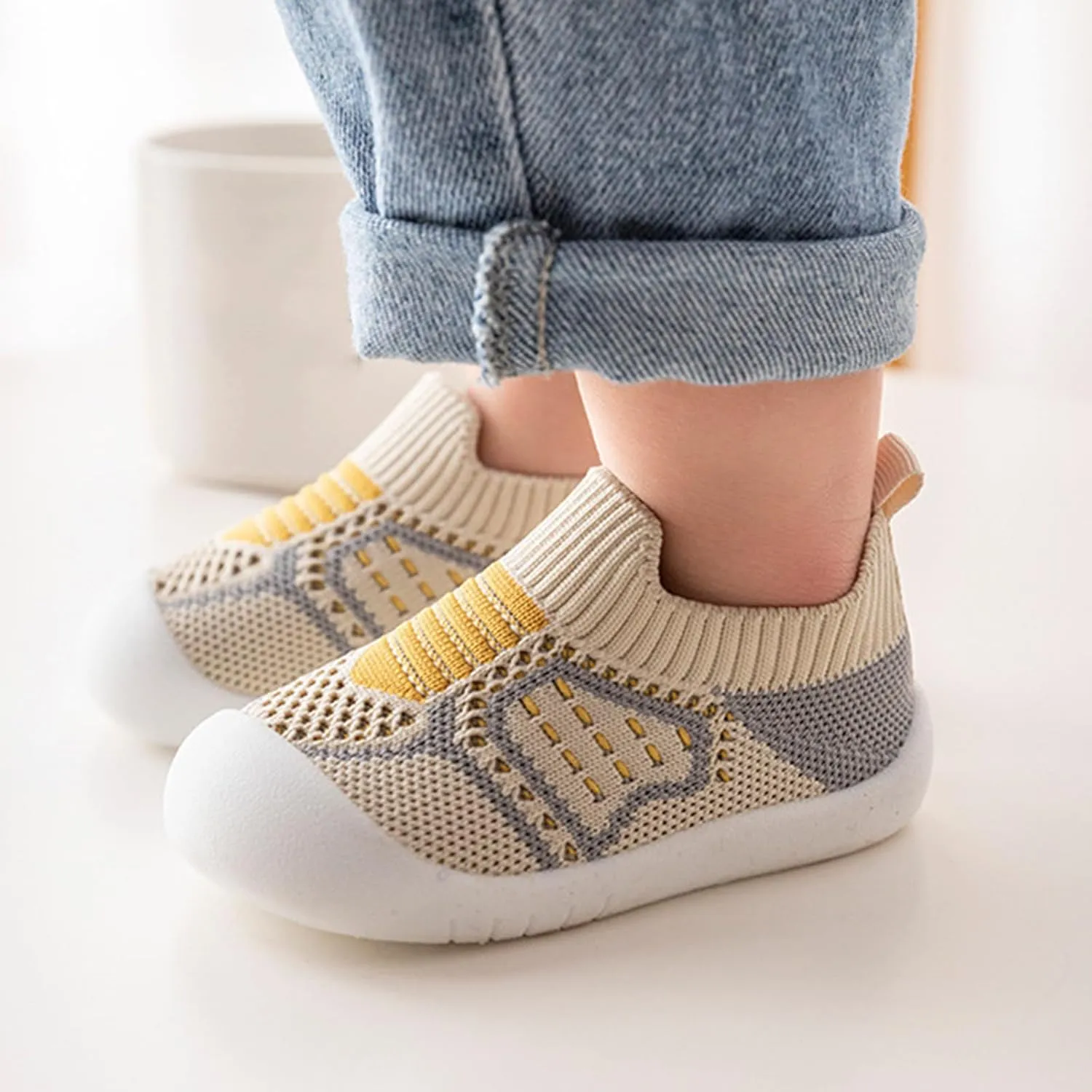 Baby Infant Socks Boys Girls Toddler Breathable Sneakers Cartoon Mesh The Floor Socks Shoes Non Slip Socks Infants Toddler Slipper Shoes