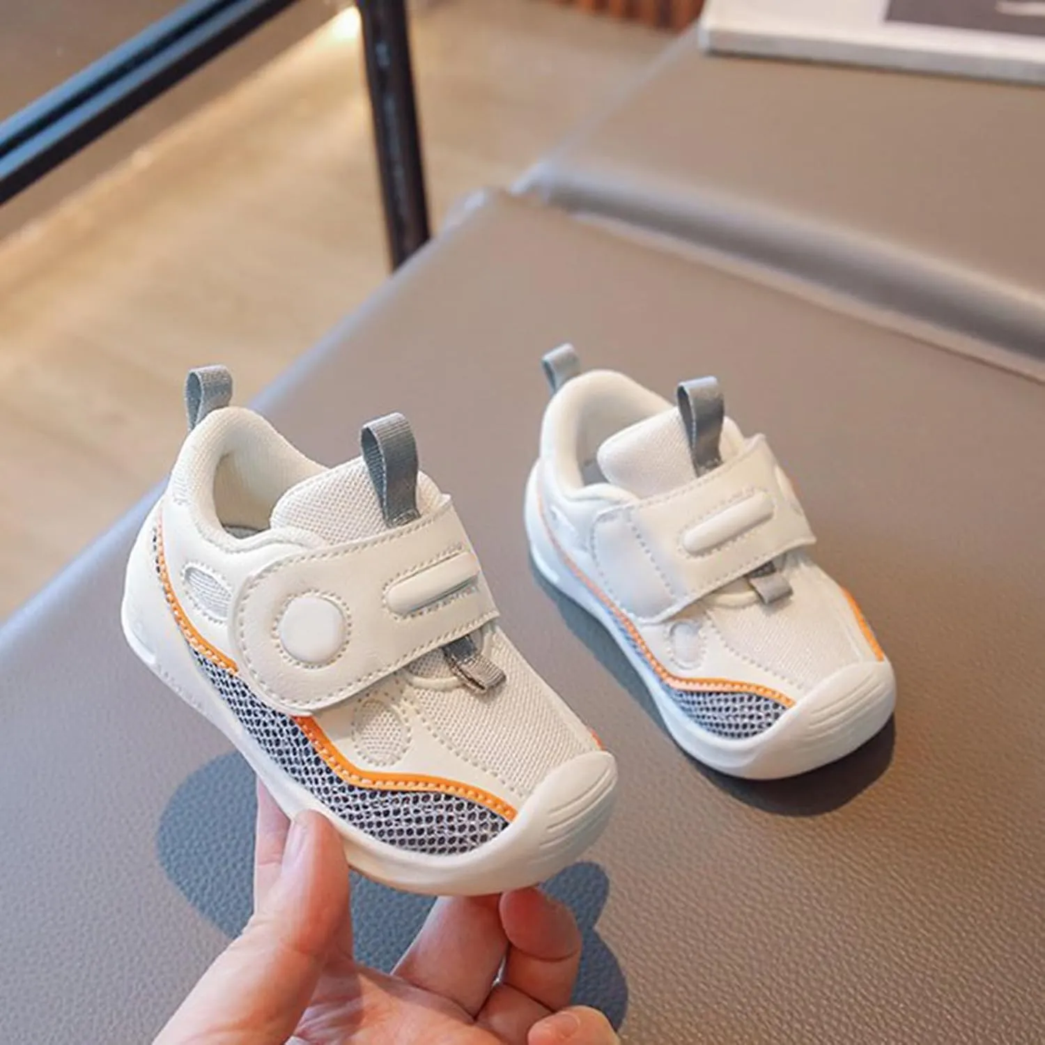 Baby Trainers Toddler Boys Girls Lightweight Breathable Sneakers Non Slip Soft Sole First Walking Shoes for Infant