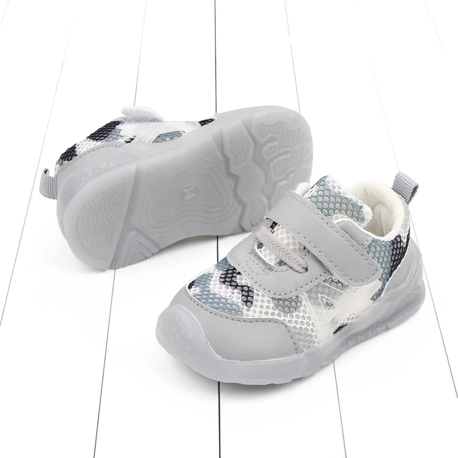 Baby Walking Sneaker Shoes Boy Girl Lightweight Non-Slip Sneakers, Comfortable Breathable Soft School Shoes Little Girls