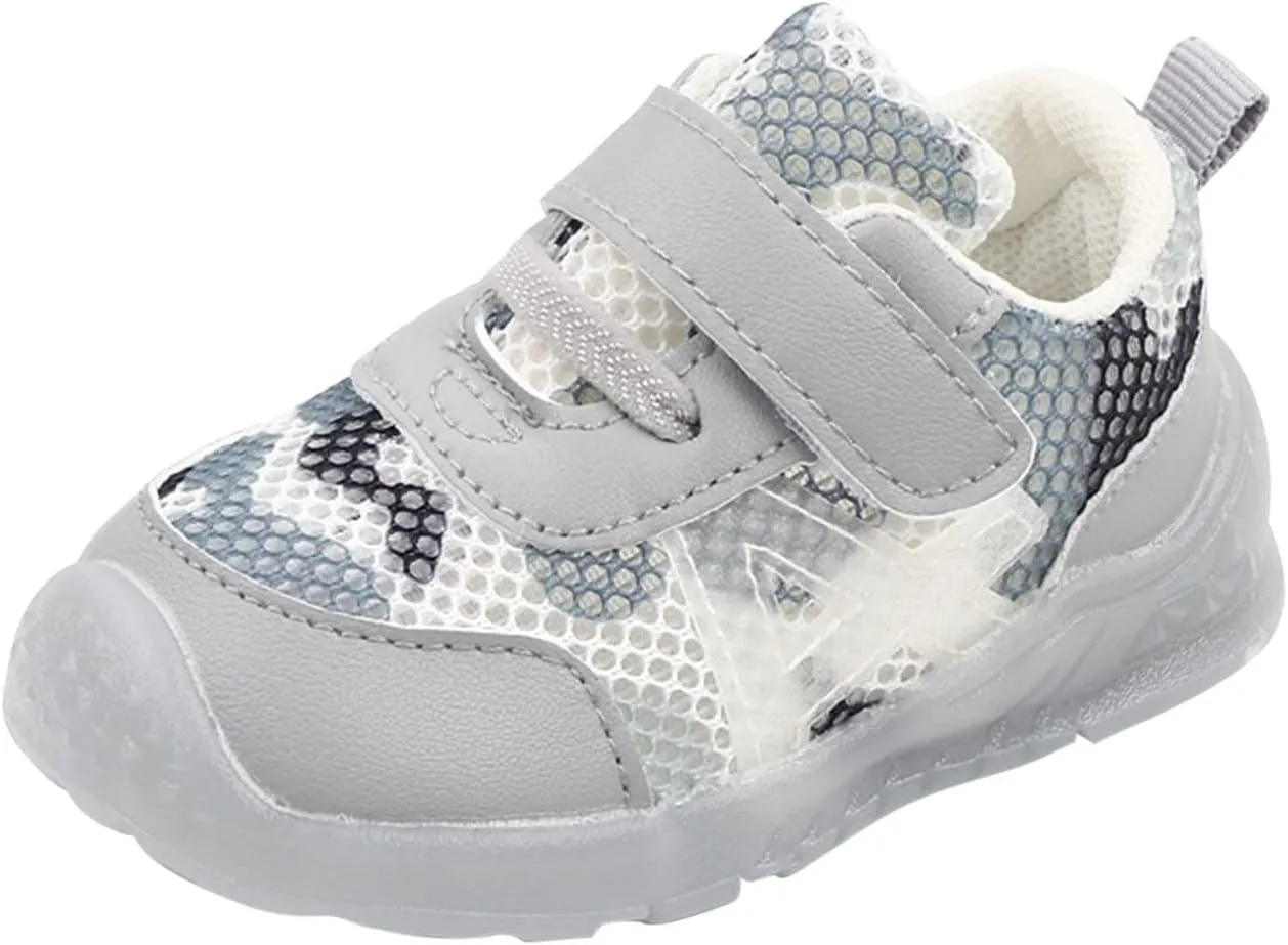 Baby Walking Sneaker Shoes Boy Girl Lightweight Non-Slip Sneakers, Comfortable Breathable Soft School Shoes Little Girls