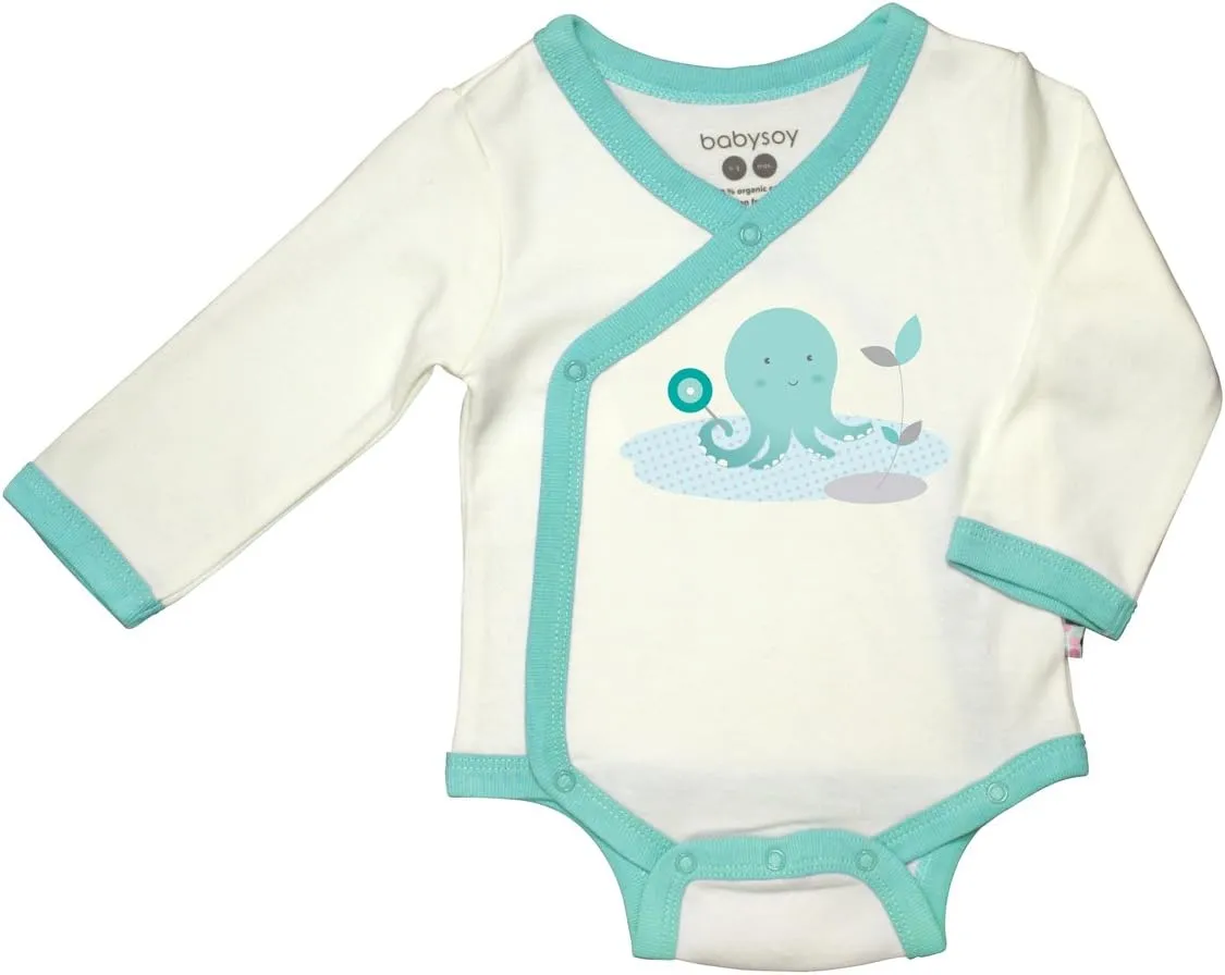 Babysoy Organic Long Sleeve Kimono Bodysuit
