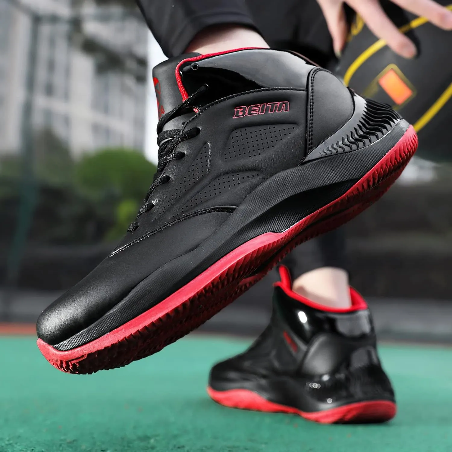 Beita High Upper Basketball Shoes for Men Sneakers Breathable Sports Shoes Anti Slip