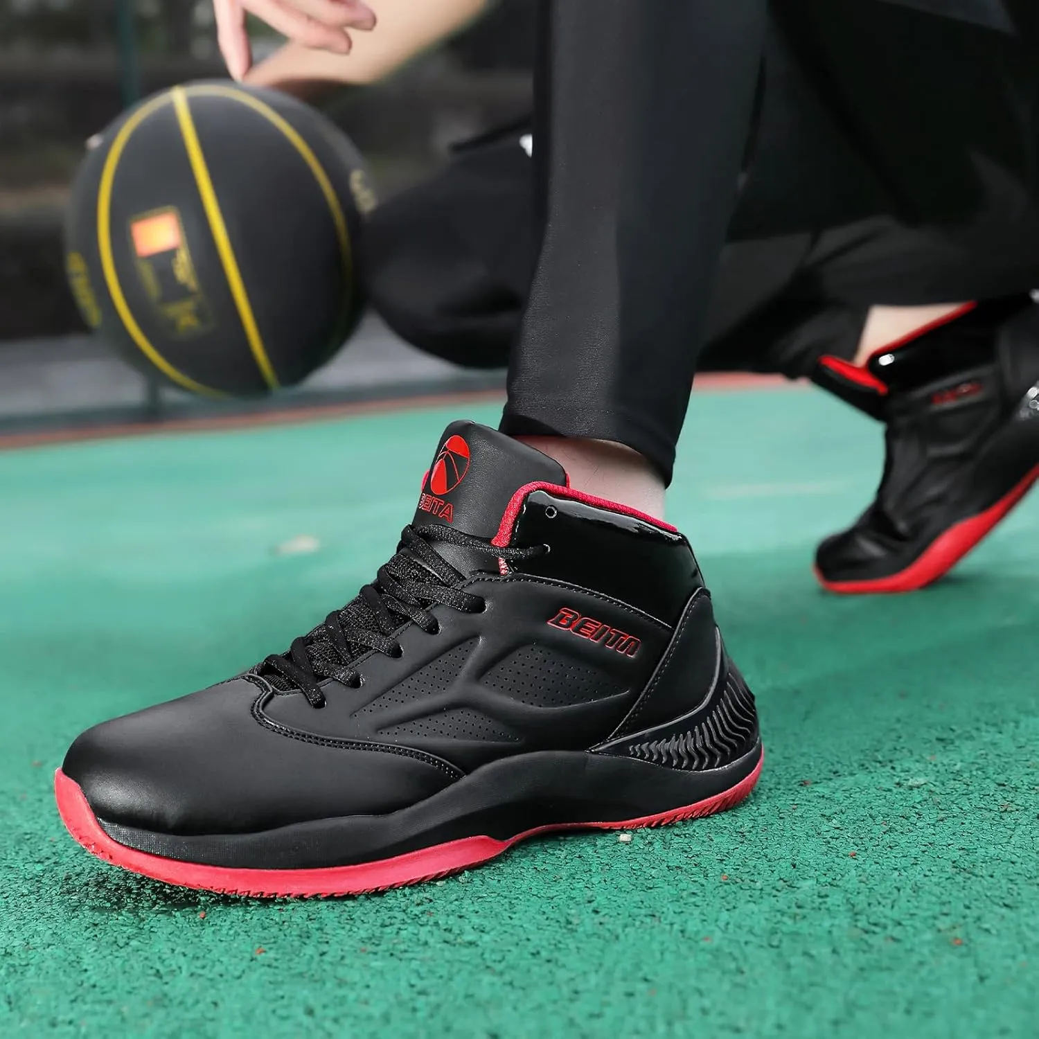 Beita High Upper Basketball Shoes for Men Sneakers Breathable Sports Shoes Anti Slip