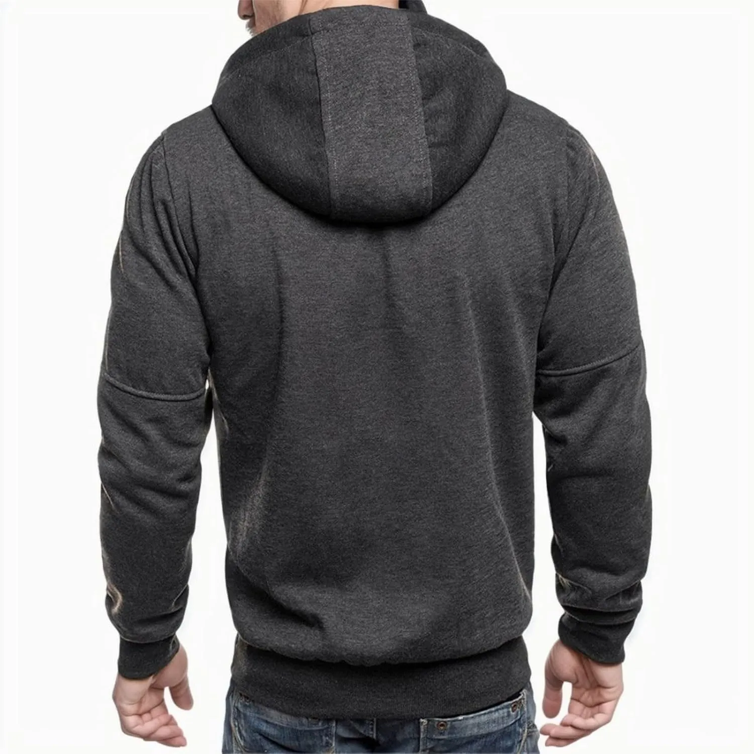 BIFUTON Hoodies for Men Zip Up, Mens Slim Fit Comfortable Casual Jogging Hoodie with Pockets Long Sleeve Full-Zip Sweatshirts