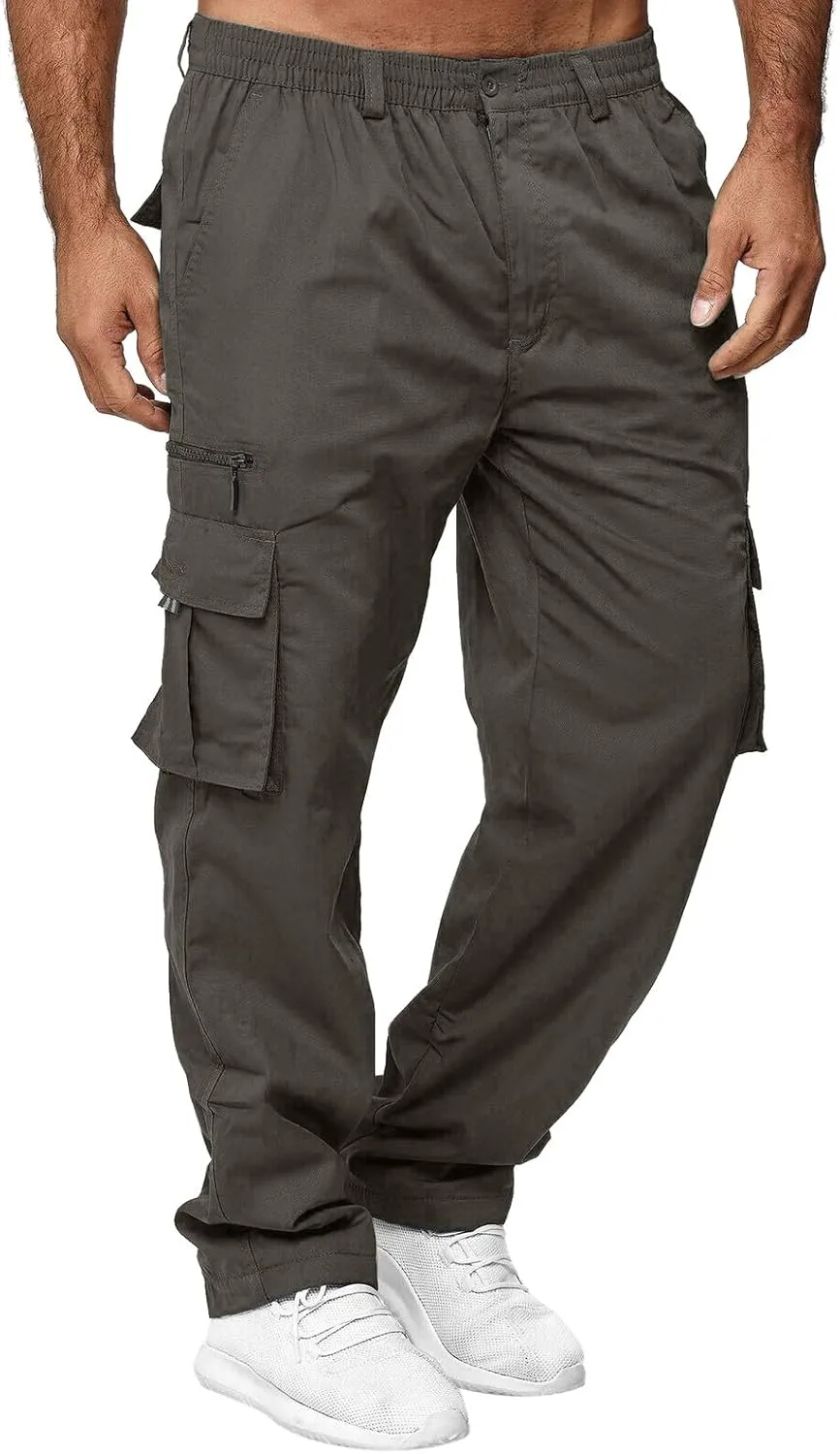 Big and Tall Cargo Pants for Men Sweatpants for Men Pants Cotton Sweatpants Fashion Joggers Sports Long Pants Trousers