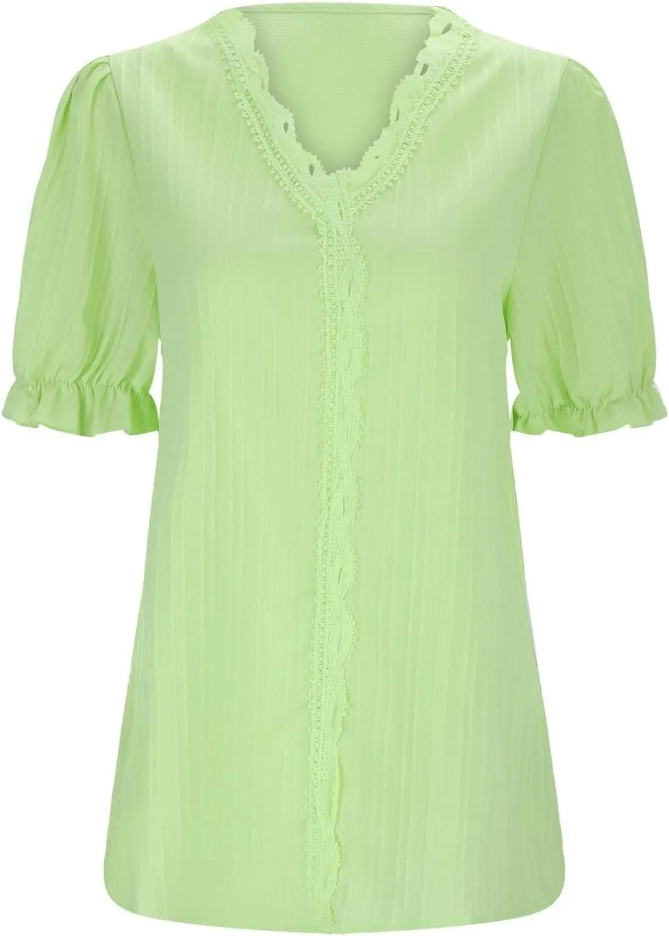 Blouses for Women Dressy Casual Short Sleeve Business Work Shirt Ladies Lace V Neck Summer Tee Tunic Tops