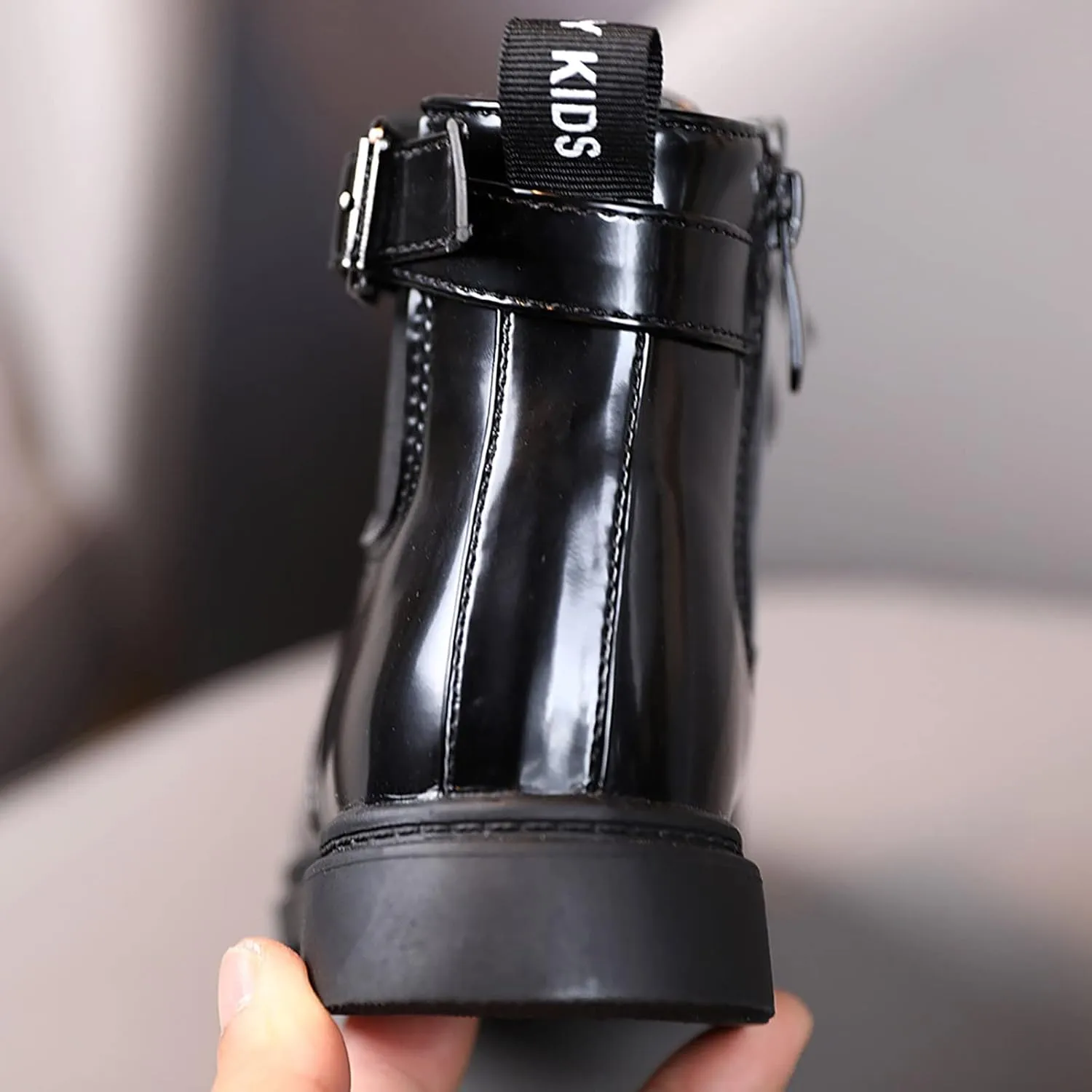 Boys and Girls Waterpoor Ankle Boots Short Boots Leather Shoes Toddler Boots Baby Winter (B, 3-3.5 Years Toddler)