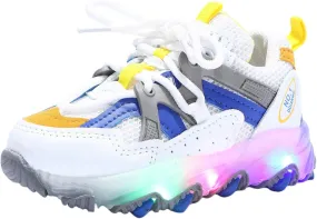 Boys Girls LED Light Up Sneakers Running Sport Shoes Lightweight Breathable Shoes for Toddler/Little Kid/Big Kid