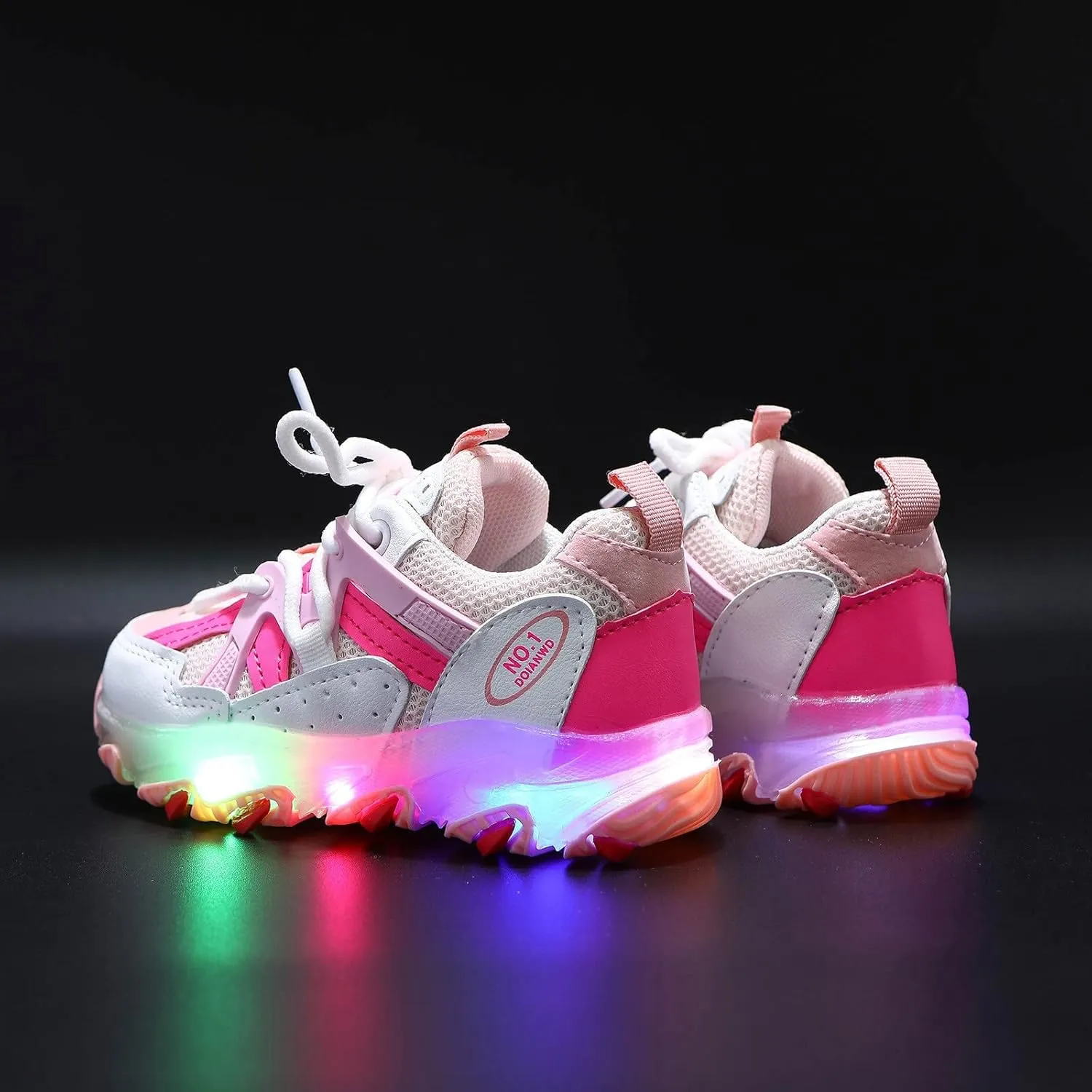 Boys Girls LED Light Up Sneakers Running Sport Shoes Lightweight Breathable Shoes for Toddler/Little Kid/Big Kid