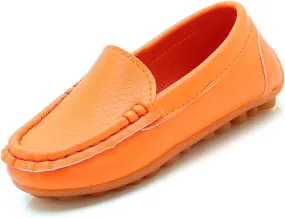 Boys Girls Loafer Toddler aterproof Leather Shoes Flat Slip-On Comfort School Casual Lightweight Dress Shoes