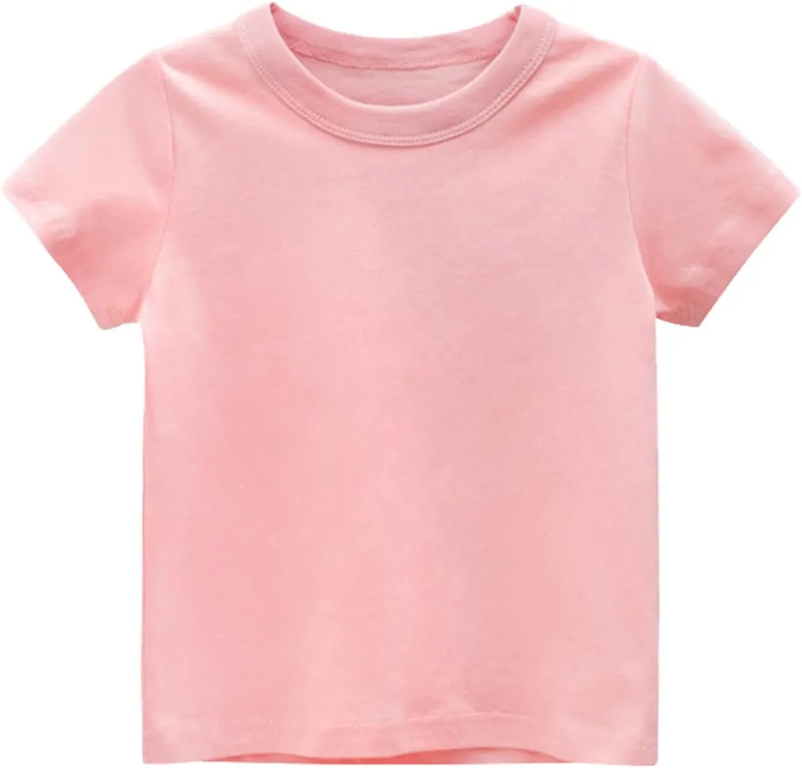 Boys Girls Plain T Shirts Soft PE School T Shirts Summer Top Tees Toddler Boy Girl Crew Neck Short Sleeve Sweatshirt