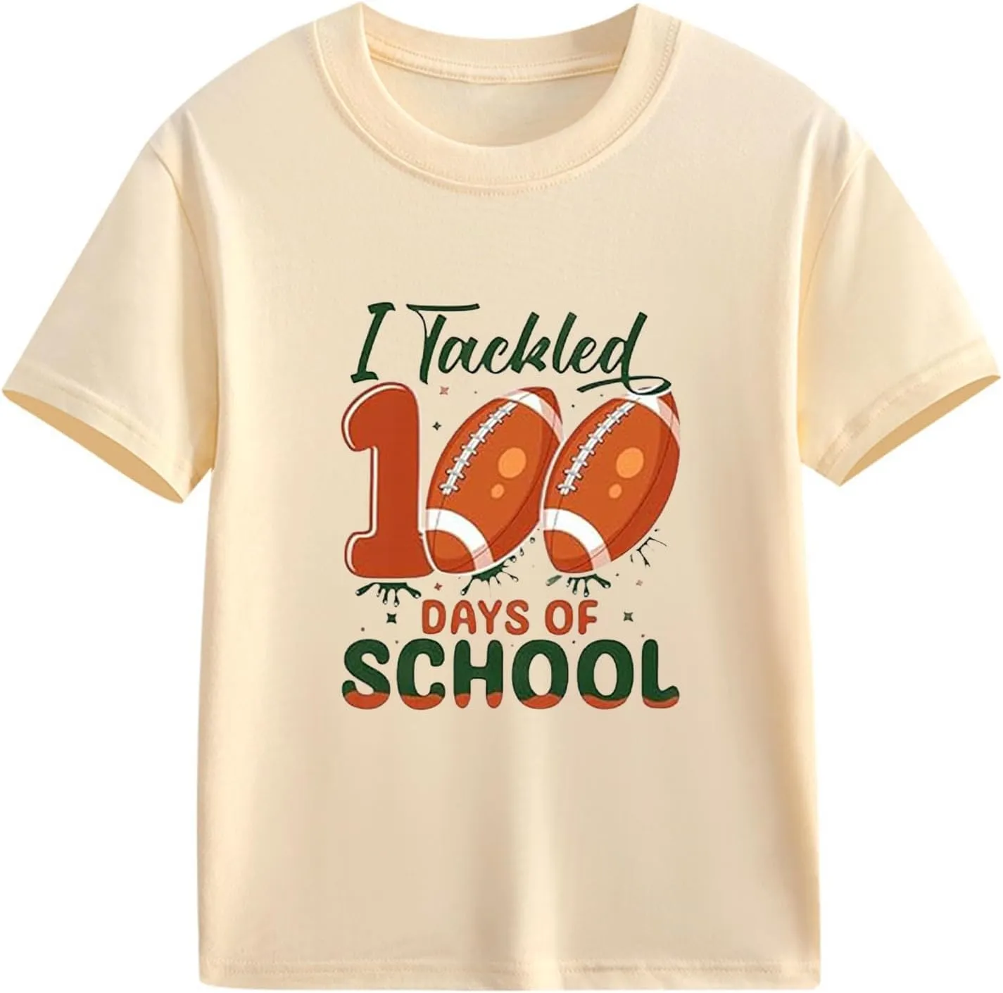 Boys Girls Tees Clothes Tops Cozy Soft T Shirt 100 Days of School Shirt for Kids T Shirt Casual Short Tops