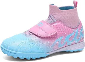 Boys Girls Turf Cleats Soccer Kids Cleats Soccer Football Shoes Athletics Training Shoes Outdoor Sports Sneakers Competition Shoes (Toddler/Little Kid/Big Kid) Red 35