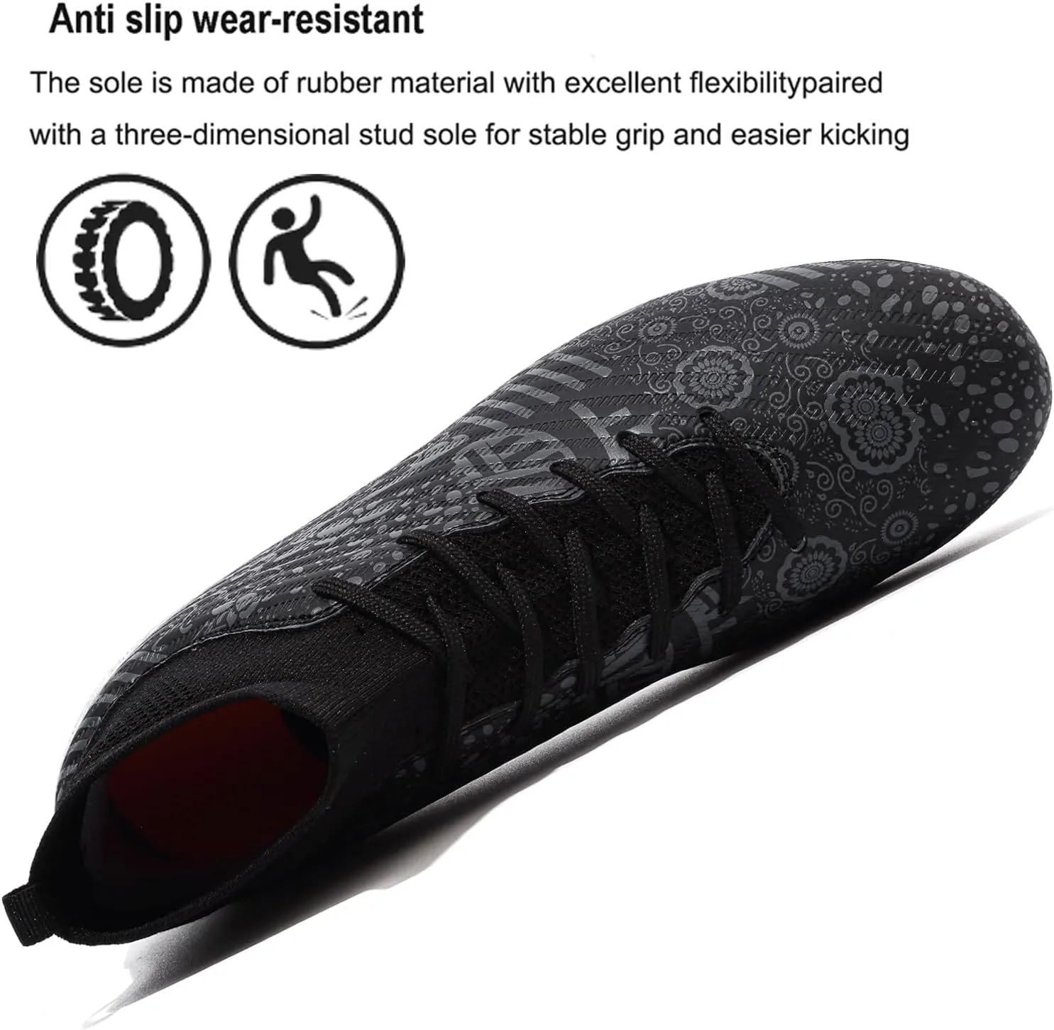 Boys Soccer Cleats Kids Professional Athletic Outdoor Trainning Girls Turf Training Shoes Teenager Indoor Football Shoes Sneakers for Unisex