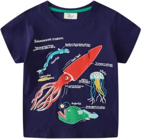 Boys T-Shirts Summer Short Sleeve Tees Tops Shirts Kids T-Shirts T Shirts for Boys Cotton T-Shirts