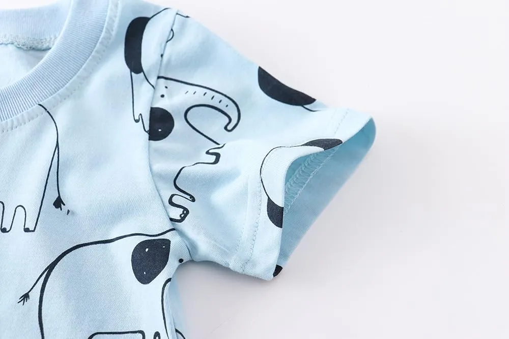 Boys T-Shirts Summer T-Shirts Short Sleeve T Shirts Tees Tops Shirts Kids T-Shirts for Boys Cotton Casual T- Shirts-116