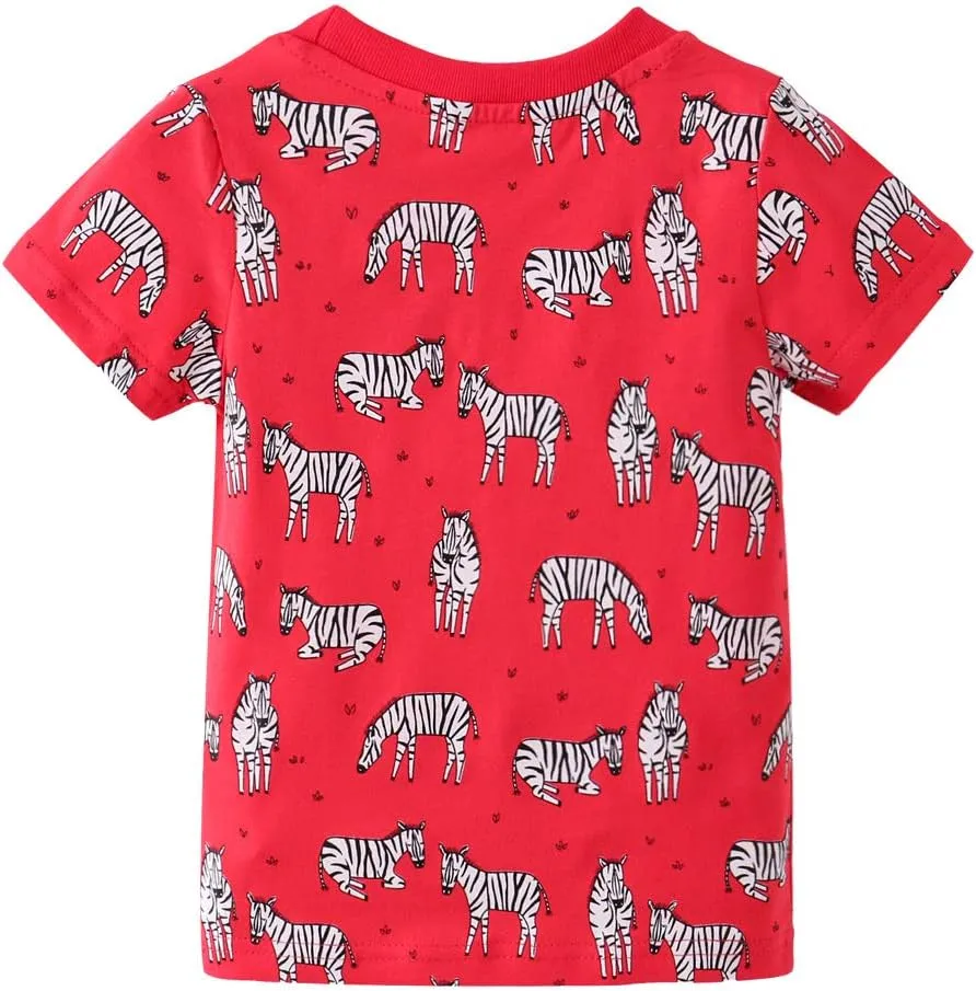 Boys T-Shirts Summer T-Shirts Short Sleeve T Shirts Tees Tops Shirts Kids T-Shirts for Boys Cotton Casual T- Shirts-116