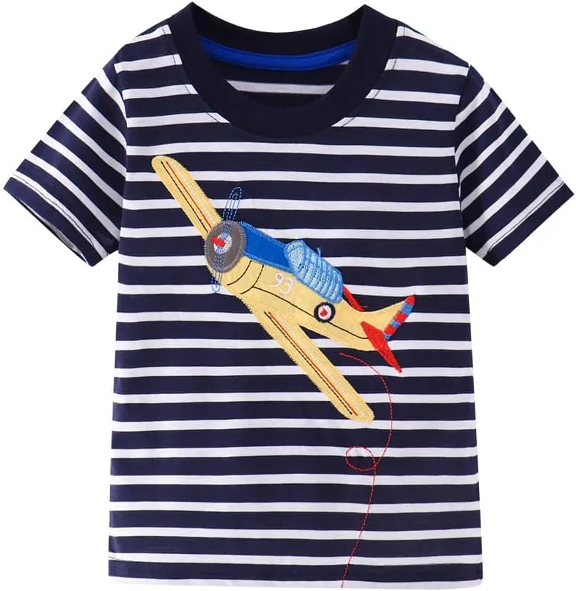 Boys T-Shirts Summer T-Shirts Short Sleeve T Shirts Tees Tops Shirts Kids T-Shirts for Boys Cotton Casual T- Shirts-116