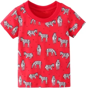 Boys T-Shirts Summer T-Shirts Short Sleeve T Shirts Tees Tops Shirts Kids T-Shirts for Boys Cotton Casual T- Shirts-116