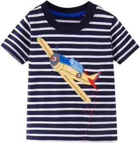 Boys T-Shirts Summer T-Shirts Short Sleeve T Shirts Tees Tops Shirts Kids T-Shirts for Boys Cotton Casual T- Shirts-116