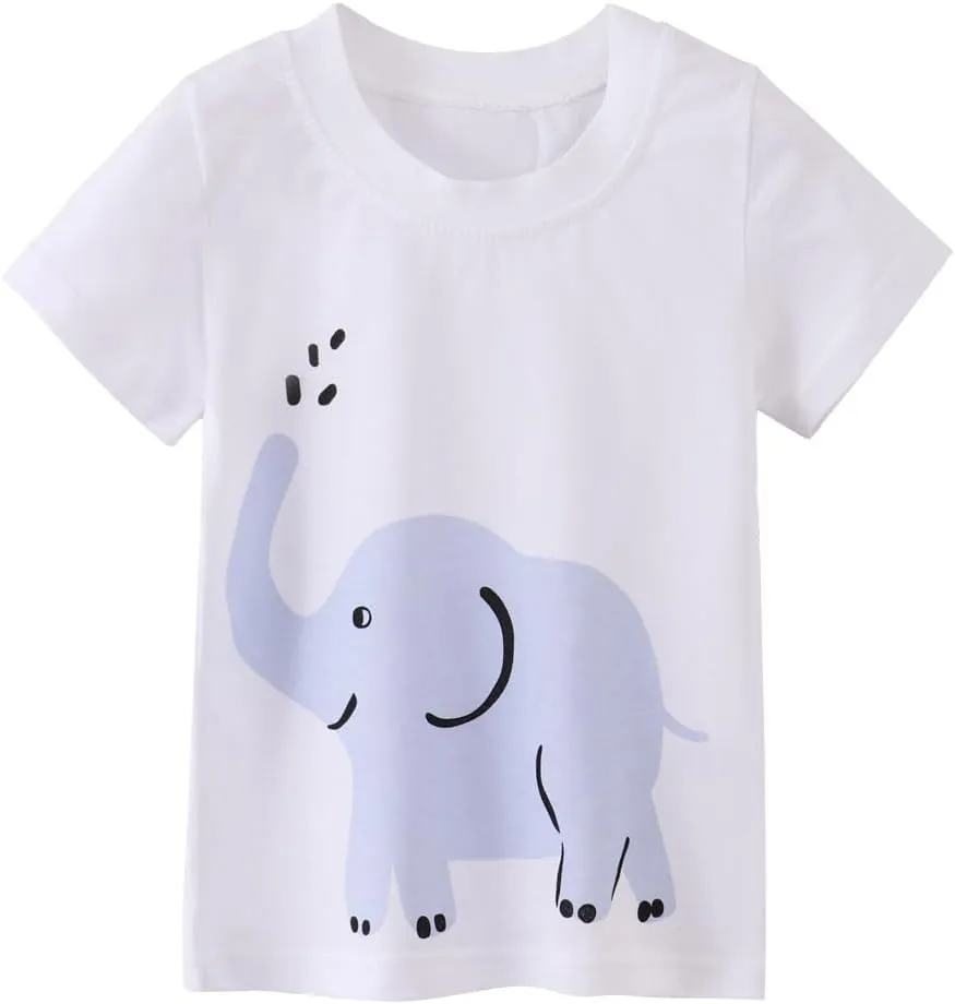 Boys T-Shirts Summer T-Shirts Short Sleeve T Shirts Tees Tops Shirts Kids T-Shirts for Boys Cotton Casual T- Shirts-116