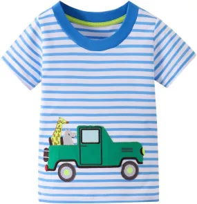 Boys T-Shirts Summer T-Shirts Short Sleeve T Shirts Tees Tops Shirts Kids T-Shirts for Boys Cotton Casual T- Shirts-116