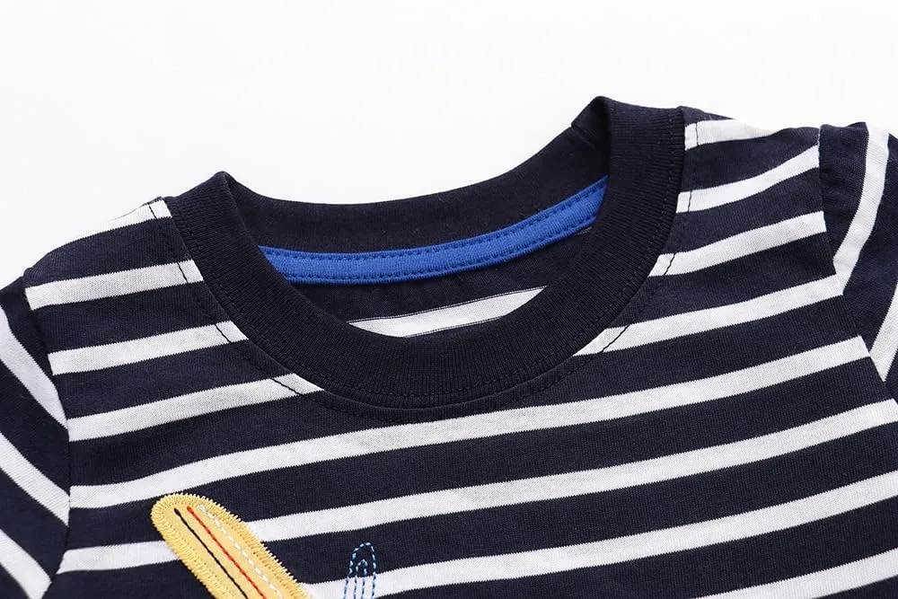 Boys T-Shirts Summer T-Shirts Short Sleeve T Shirts Tees Tops Shirts Kids T-Shirts for Boys Cotton Casual T- Shirts-116