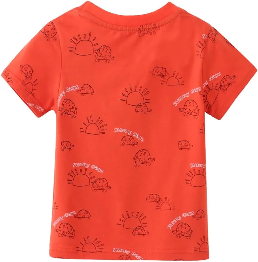 Boys T-Shirts Summer T-Shirts Short Sleeve T Shirts Tees Tops Shirts Kids T-Shirts for Boys Cotton Casual T- Shirts-116