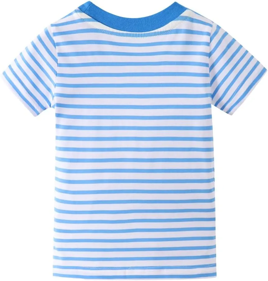 Boys T-Shirts Summer T-Shirts Short Sleeve T Shirts Tees Tops Shirts Kids T-Shirts for Boys Cotton Casual T- Shirts-116