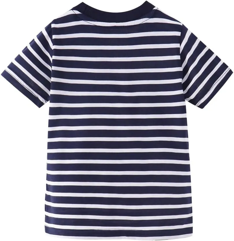 Boys T-Shirts Summer T-Shirts Short Sleeve T Shirts Tees Tops Shirts Kids T-Shirts for Boys Cotton Casual T- Shirts-116