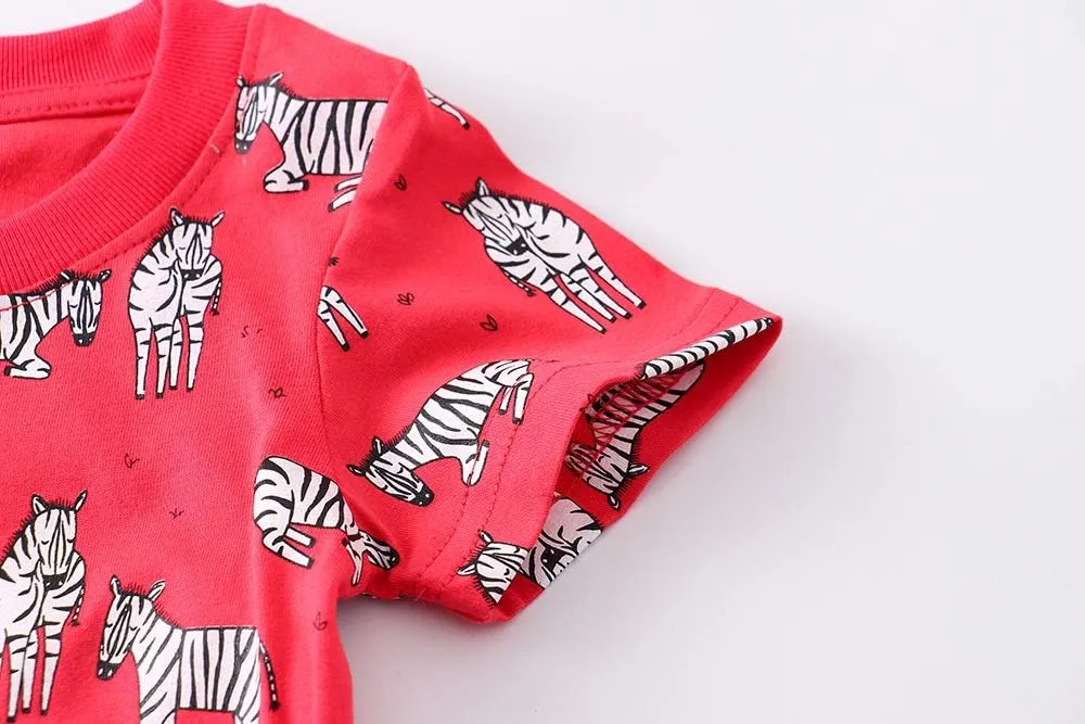 Boys T-Shirts Summer T-Shirts Short Sleeve T Shirts Tees Tops Shirts Kids T-Shirts for Boys Cotton Casual T- Shirts-116