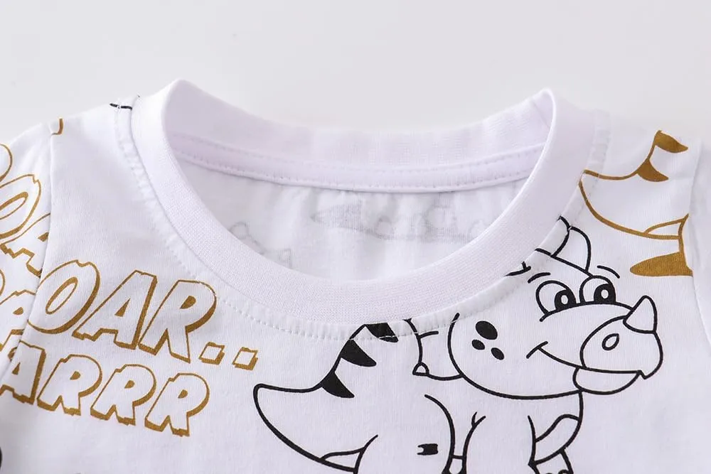 Boys T-Shirts Summer T-Shirts Short Sleeve T Shirts Tees Tops Shirts Kids T-Shirts for Boys Cotton Casual T- Shirts-1