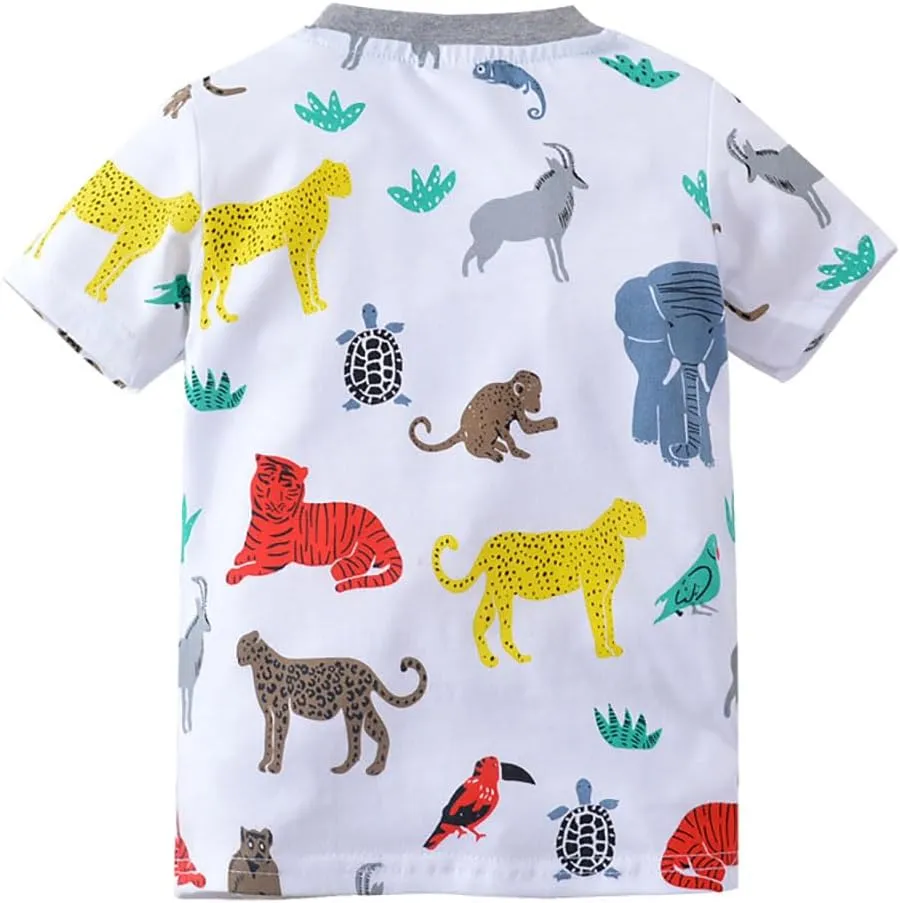 Boys T-Shirts Summer T-Shirts Short Sleeve T Shirts Tees Tops Shirts Kids T-Shirts for Boys Cotton Casual T- Shirts-1