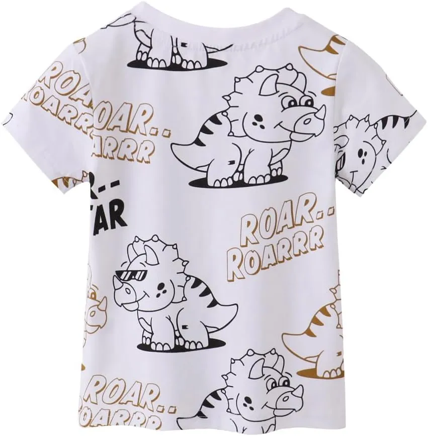 Boys T-Shirts Summer T-Shirts Short Sleeve T Shirts Tees Tops Shirts Kids T-Shirts for Boys Cotton Casual T- Shirts-1