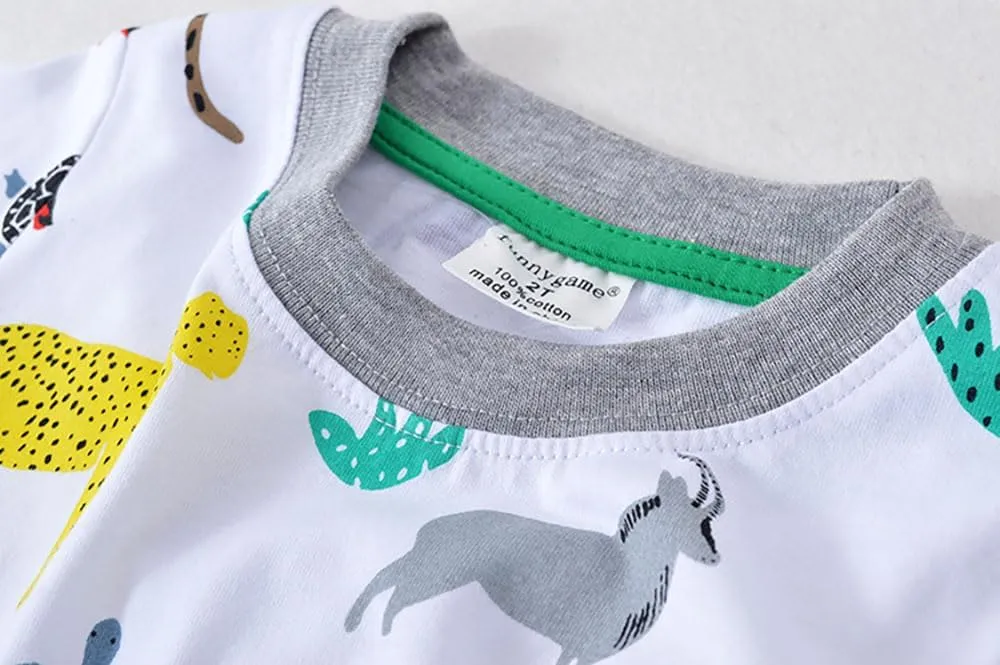 Boys T-Shirts Summer T-Shirts Short Sleeve T Shirts Tees Tops Shirts Kids T-Shirts for Boys Cotton Casual T- Shirts-1