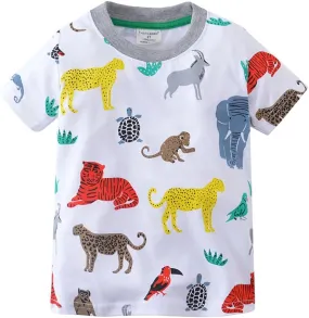 Boys T-Shirts Summer T-Shirts Short Sleeve T Shirts Tees Tops Shirts Kids T-Shirts for Boys Cotton Casual T- Shirts-1