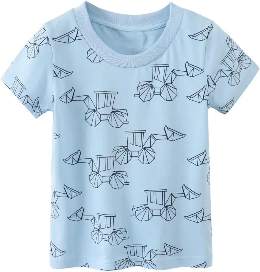 Boys T-Shirts Summer T-Shirts Short Sleeve T Shirts Tees Tops Shirts Kids T-Shirts for Boys Cotton Casual T- Shirts-1