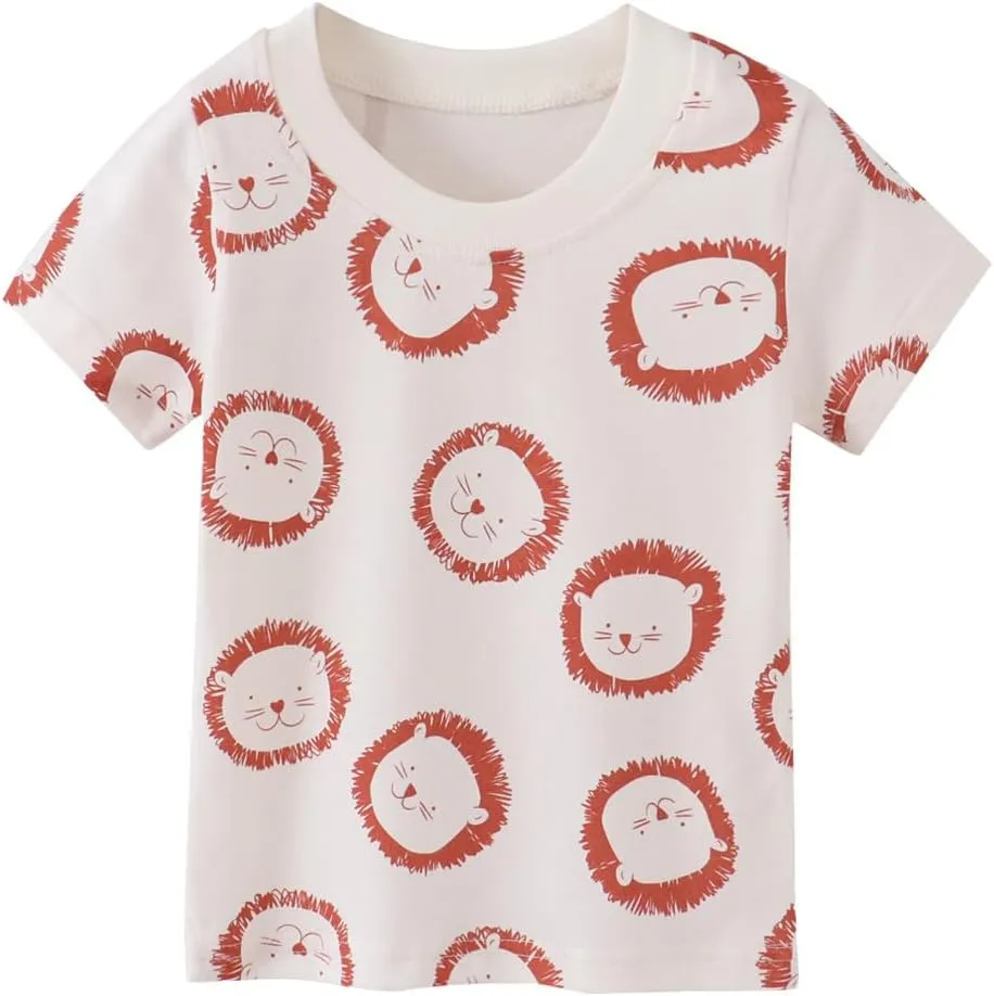 Boys T-Shirts Summer T-Shirts Short Sleeve T Shirts Tees Tops Shirts Kids T-Shirts for Boys Cotton Casual T- Shirts-1