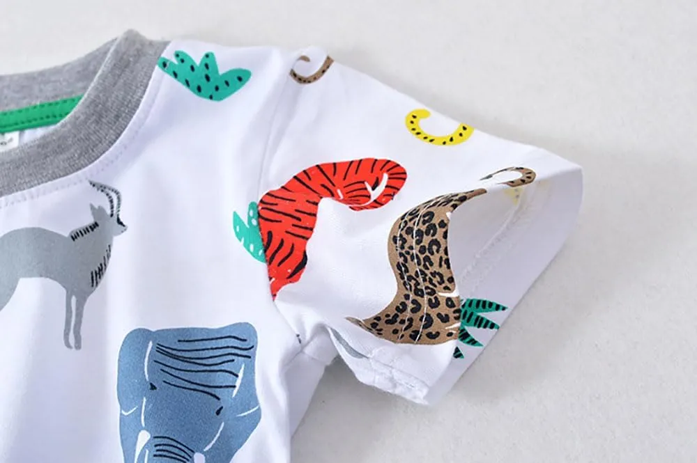 Boys T-Shirts Summer T-Shirts Short Sleeve T Shirts Tees Tops Shirts Kids T-Shirts for Boys Cotton Casual T- Shirts-1