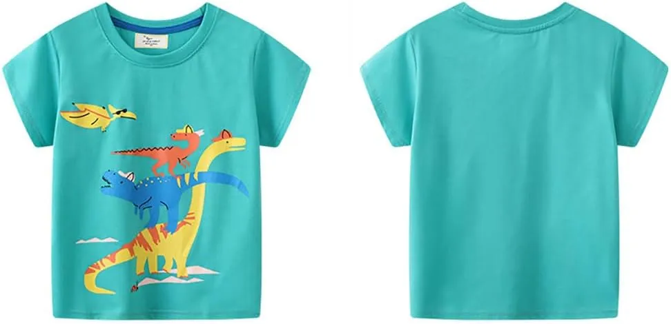 Boys T Shirts Summer T-Shirts Short Sleeve T Shirts Tees Tops Shirts Kids T-Shirts for Boys Cotton T-Shirts-190