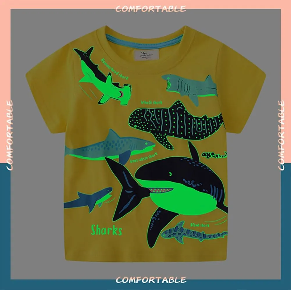 Boys T Shirts Summer T-Shirts Short Sleeve T Shirts Tees Tops Shirts Kids T-Shirts for Boys Cotton T-Shirts-1