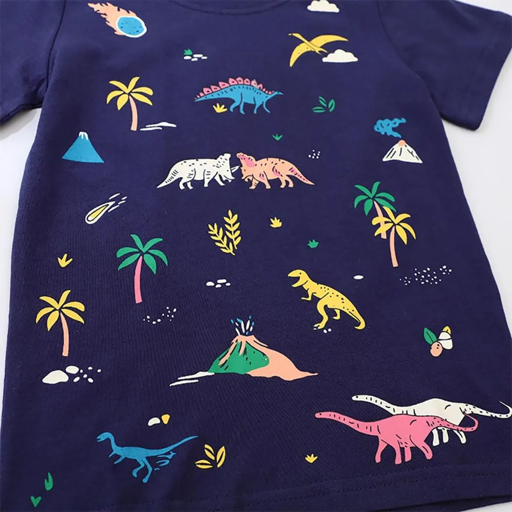 Boys T Shirts Summer T-Shirts Short Sleeve T Shirts Tees Tops Shirts Kids T-Shirts for Boys Cotton T-Shirts-50