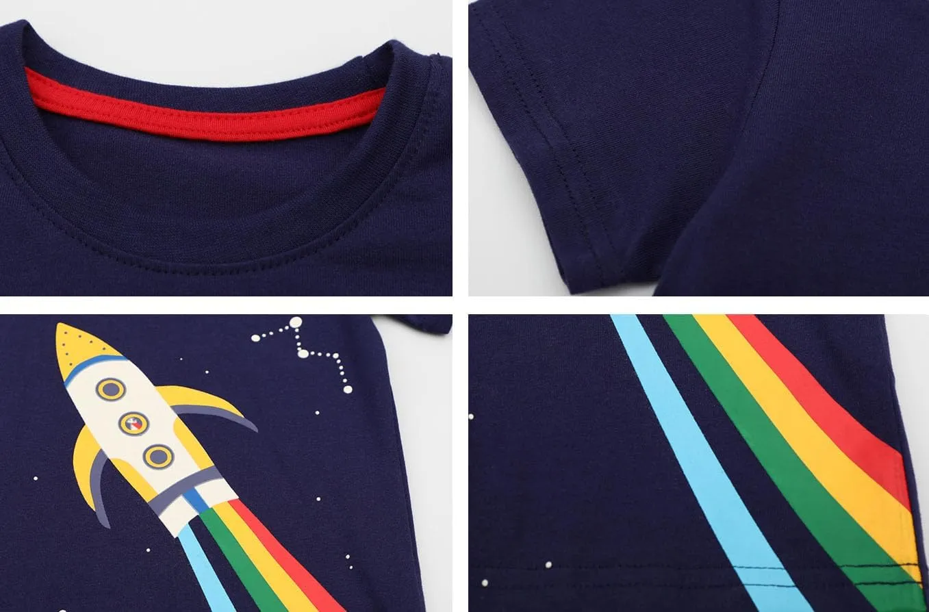 Boys T Shirts Summer T-Shirts Short Sleeve T Shirts Tees Tops Shirts Kids T-Shirts for Boys Cotton T-Shirts-71